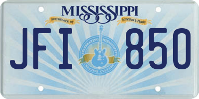 MS license plate JFI850