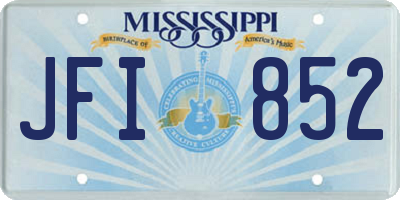 MS license plate JFI852