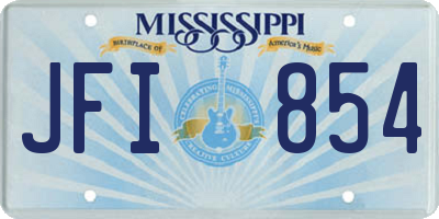 MS license plate JFI854