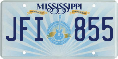 MS license plate JFI855