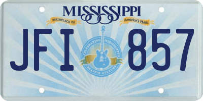 MS license plate JFI857