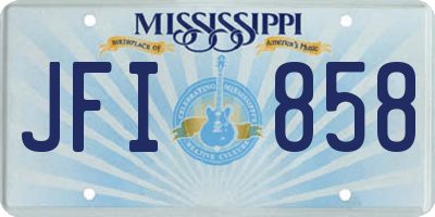 MS license plate JFI858