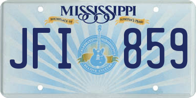 MS license plate JFI859