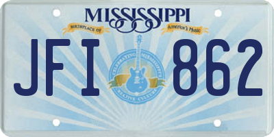 MS license plate JFI862