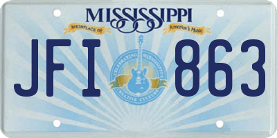 MS license plate JFI863