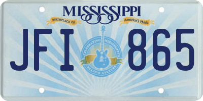 MS license plate JFI865