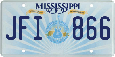 MS license plate JFI866