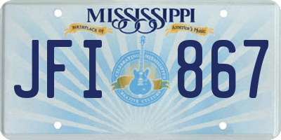 MS license plate JFI867