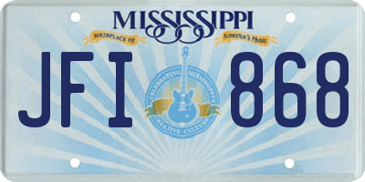 MS license plate JFI868