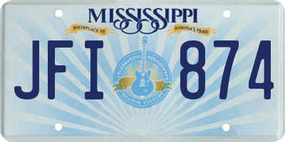 MS license plate JFI874