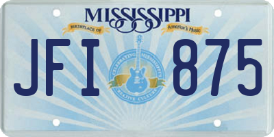 MS license plate JFI875