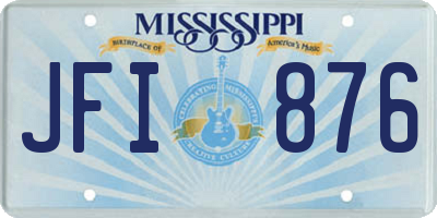 MS license plate JFI876