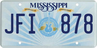 MS license plate JFI878