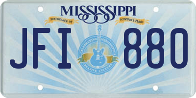 MS license plate JFI880