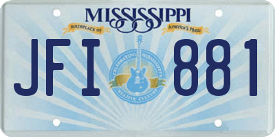 MS license plate JFI881