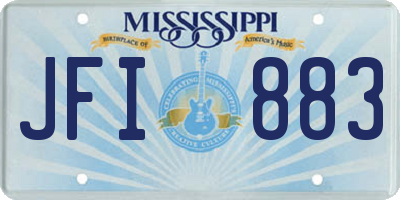 MS license plate JFI883