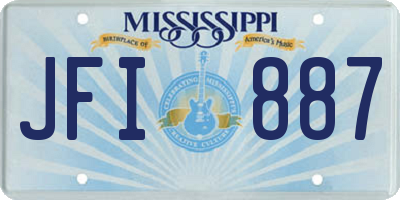 MS license plate JFI887