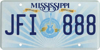 MS license plate JFI888