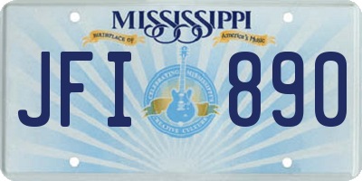 MS license plate JFI890