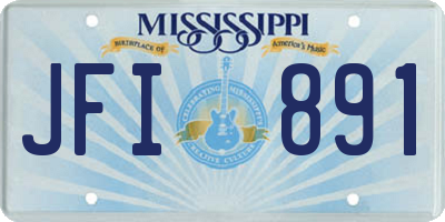 MS license plate JFI891