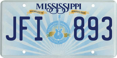 MS license plate JFI893