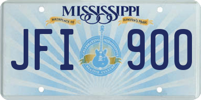 MS license plate JFI900