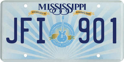 MS license plate JFI901