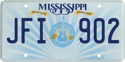 MS license plate JFI902