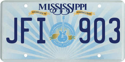 MS license plate JFI903