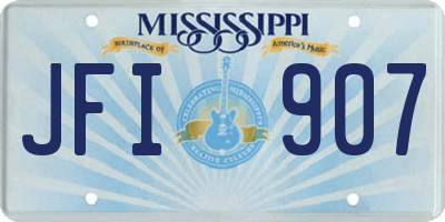 MS license plate JFI907