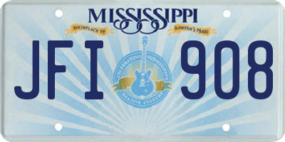 MS license plate JFI908