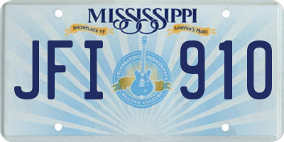 MS license plate JFI910