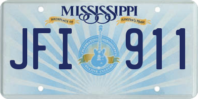 MS license plate JFI911