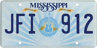 MS license plate JFI912