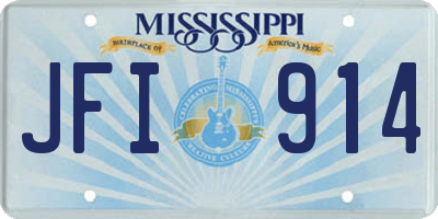 MS license plate JFI914