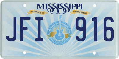 MS license plate JFI916