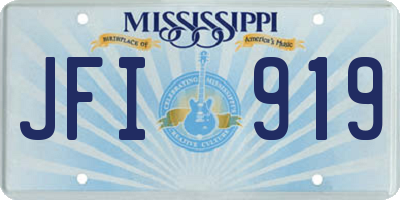 MS license plate JFI919