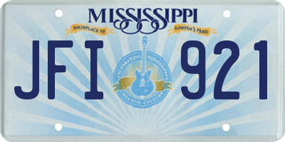 MS license plate JFI921