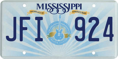 MS license plate JFI924