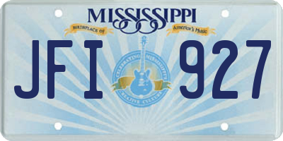 MS license plate JFI927