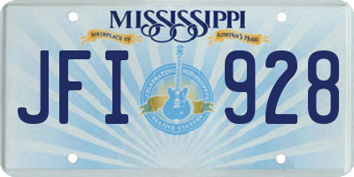 MS license plate JFI928