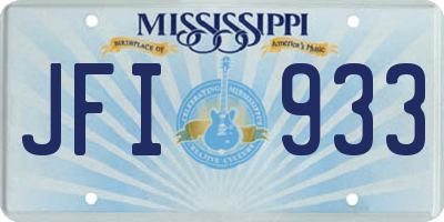 MS license plate JFI933