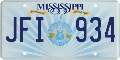 MS license plate JFI934