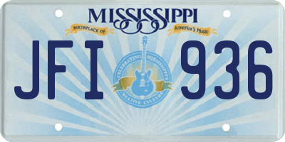 MS license plate JFI936