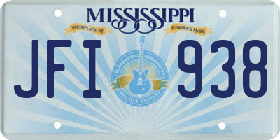 MS license plate JFI938