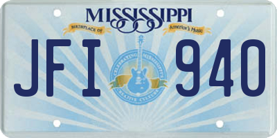 MS license plate JFI940