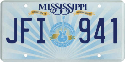 MS license plate JFI941