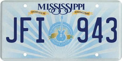 MS license plate JFI943