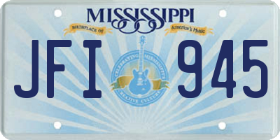MS license plate JFI945