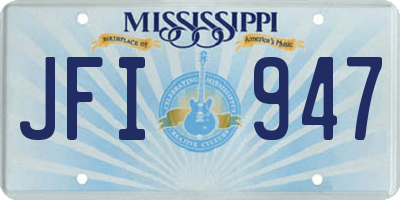 MS license plate JFI947